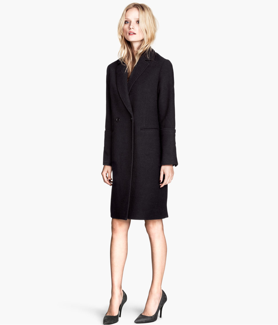 hm black coat