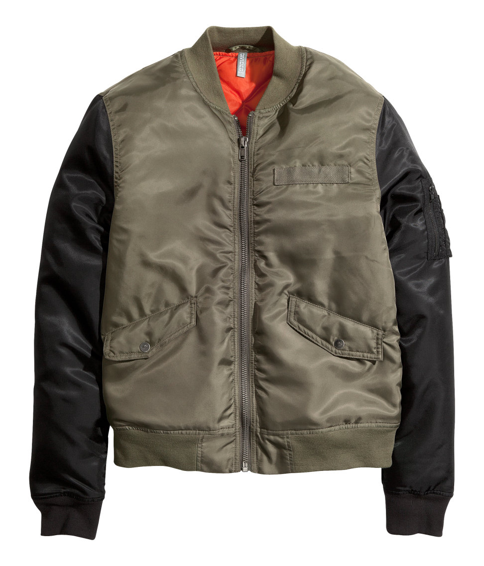 khaki green bomber jacket