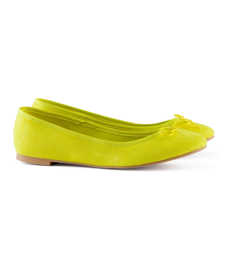 yellow ballet pumps