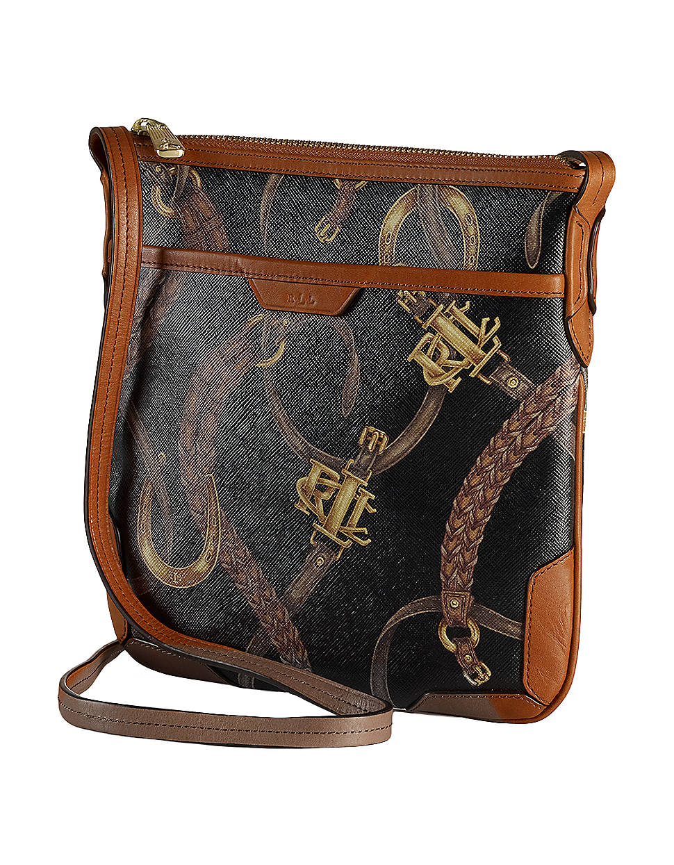 Lyst Lauren By Ralph Lauren Caldwell Equestrian Print Flat Crossbody