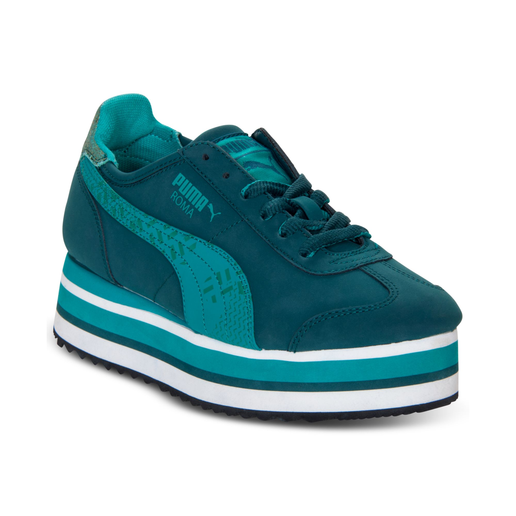Lyst - Puma Roma Slim Stacked Casual Sneakers in Green