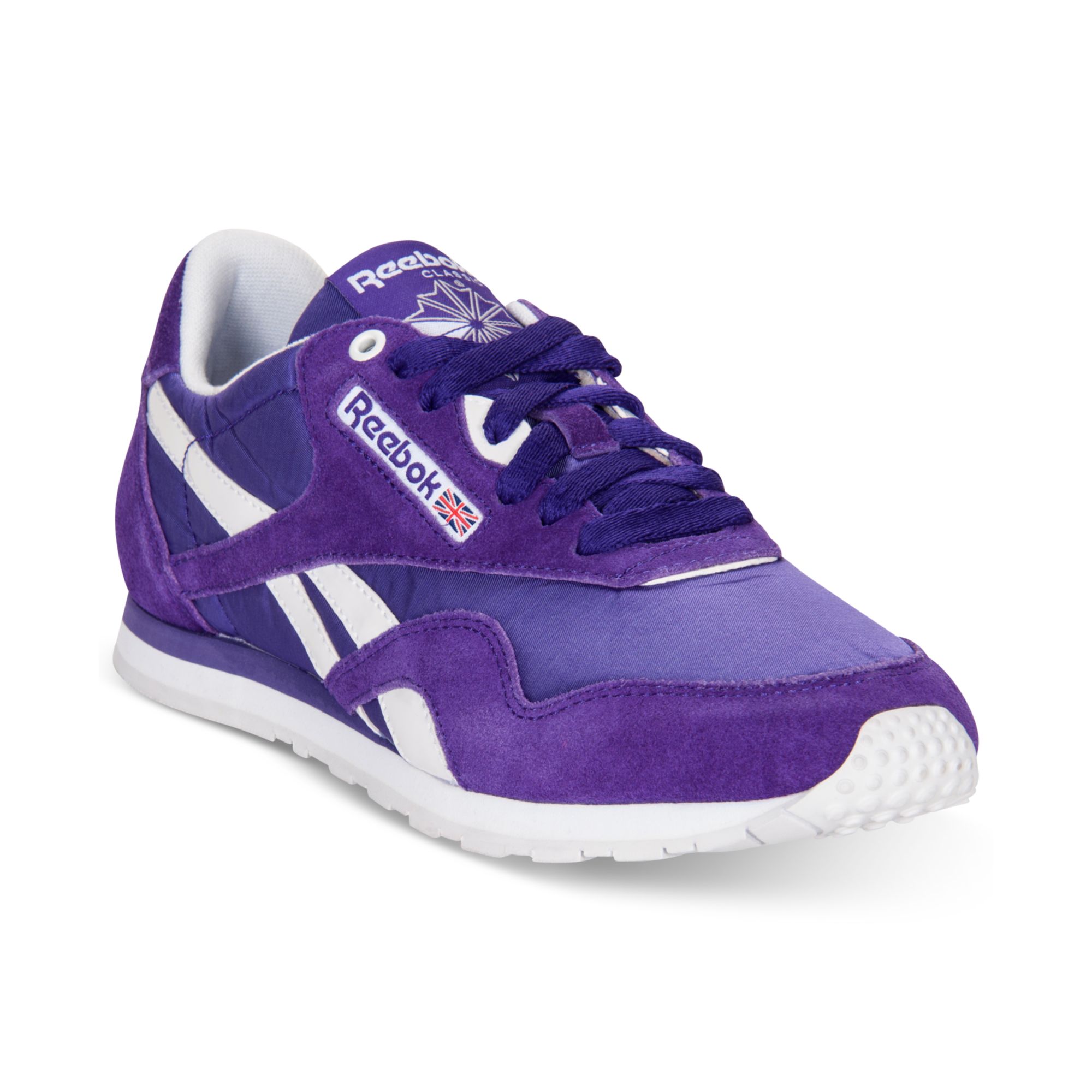 Reebok Classic Nylon Slim Monocolor Casual Sneakers in Purple | Lyst