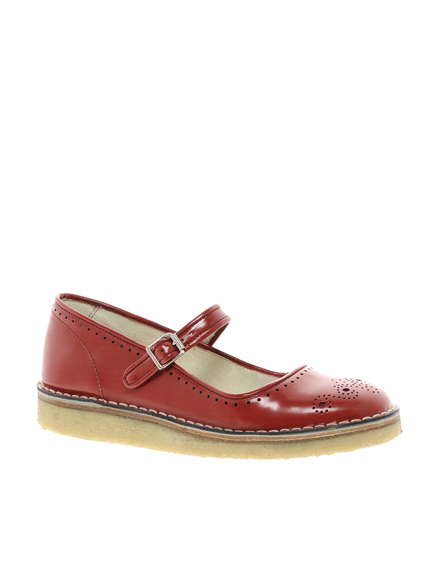 red mary jane shoes flats