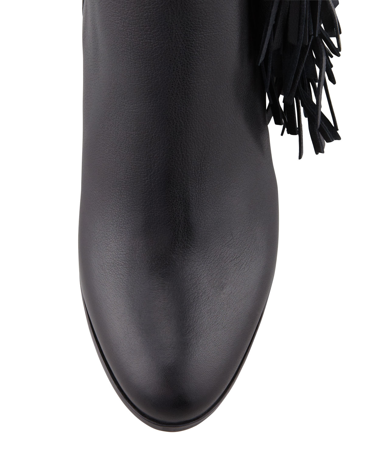 Christian louboutin Jimmynetta Fringe Ankle Boot in Black | Lyst  