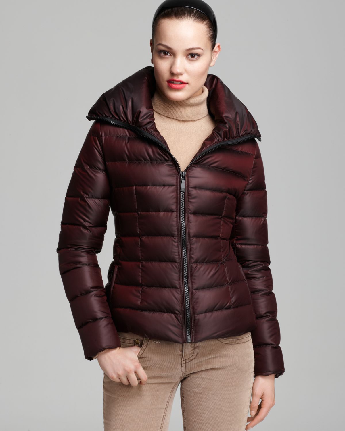 dawn levy down coat short packable in claret red lyst dawn levy size chart