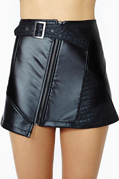 Nasty Gal Bad Behavior Faux Leather Skirt in Black | Lyst