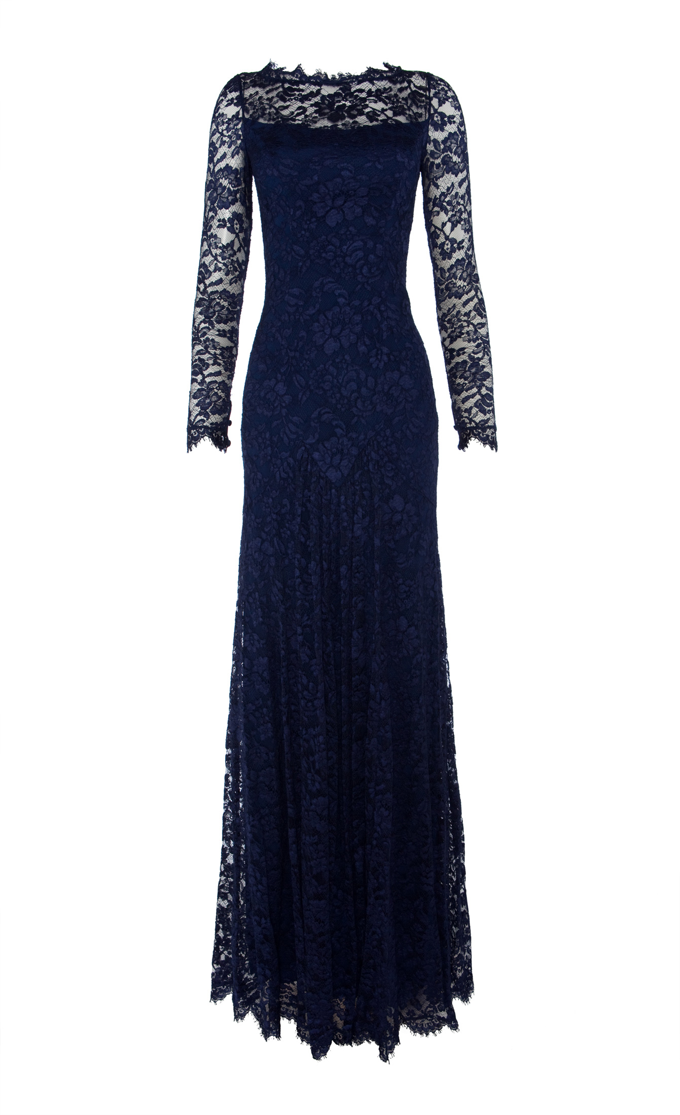 midnight blue lace dress