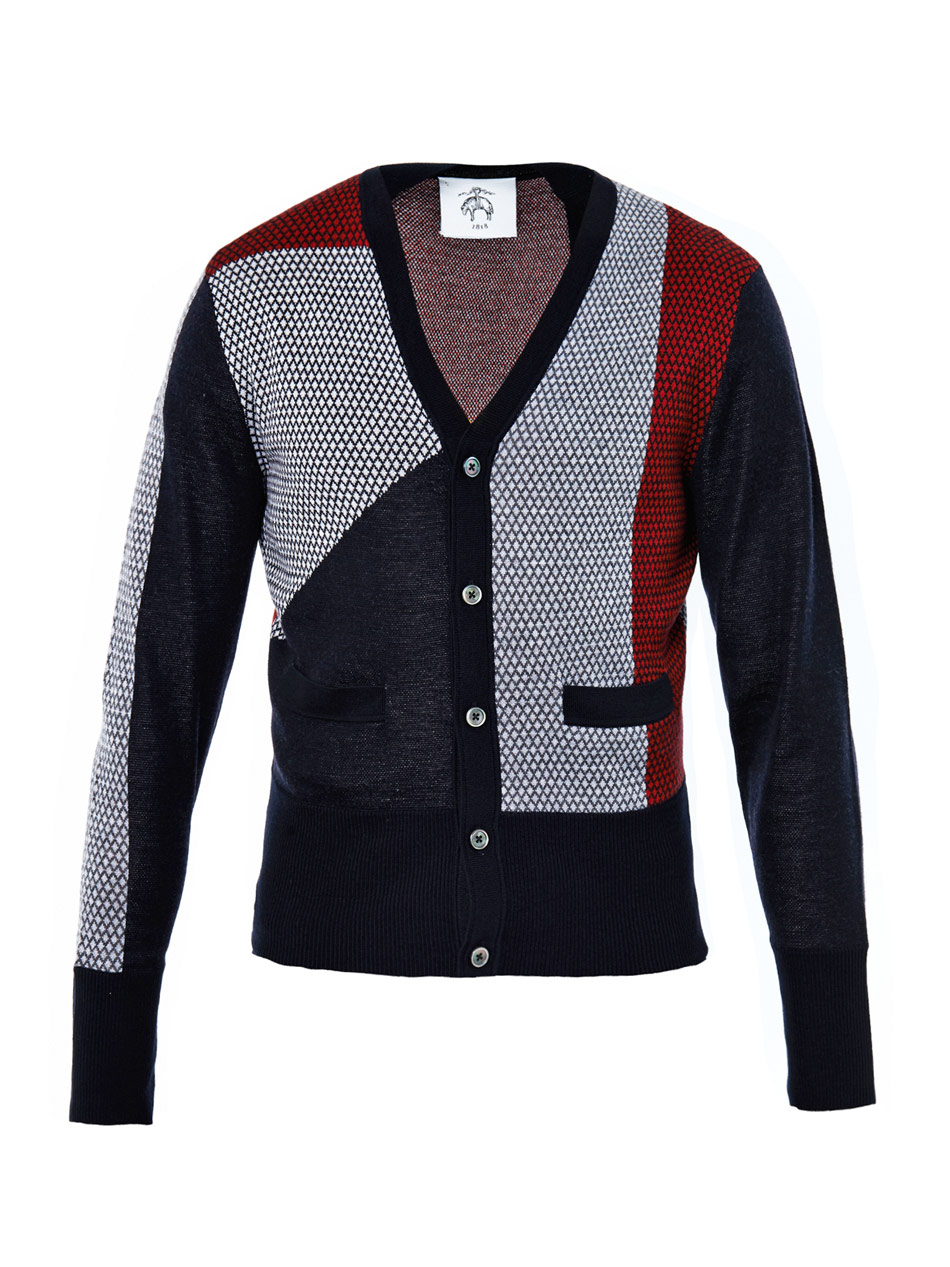 Mens Patchwork Brooks Brothers Patchwork Cardigan Brooks Brothers