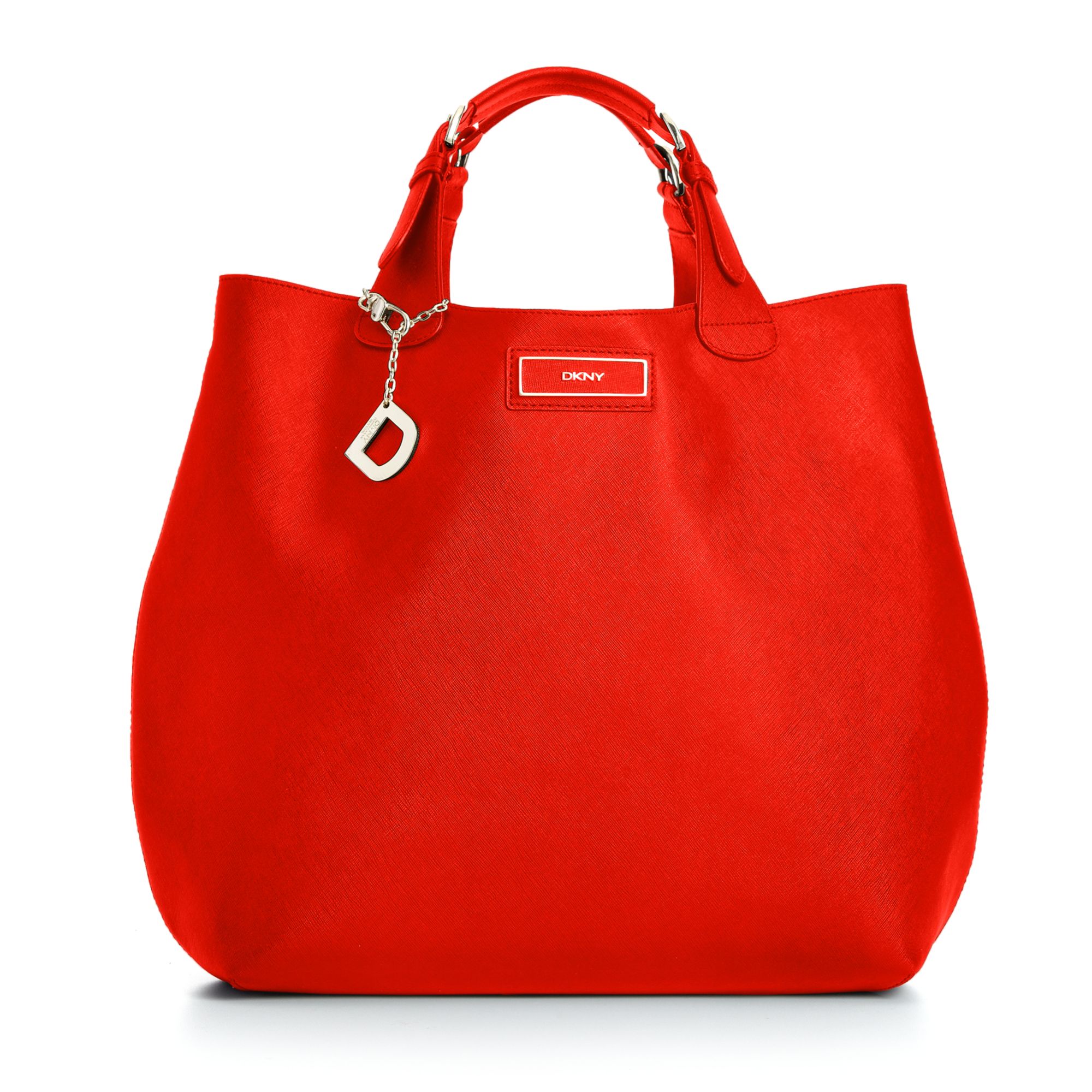 Can be calculated burst dye DKNY Dkny Handbag Saffiano Leather Large North South Tote in Red | Lyst