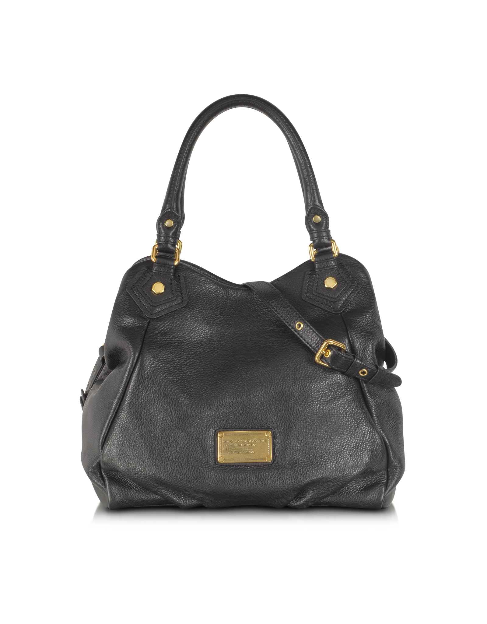 Marc by marc jacobs Core Classic Q Fran Leather Shoulder Bag in Black ...