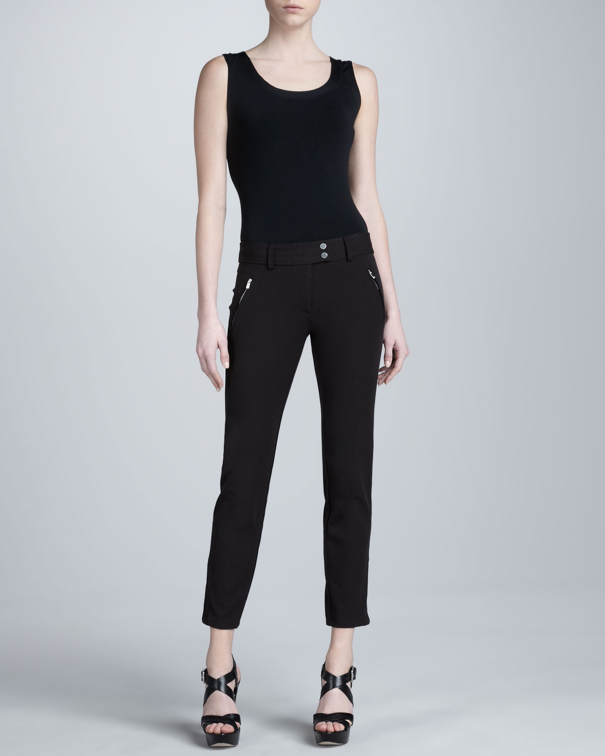 Michael Kors Stretch Gabardine Riding Pants in Black - Lyst