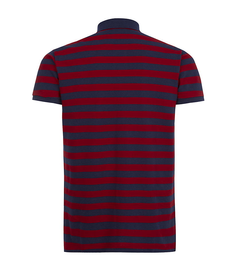 Polo ralph lauren Striped Pocket Polo Shirt in Red for Men | Lyst