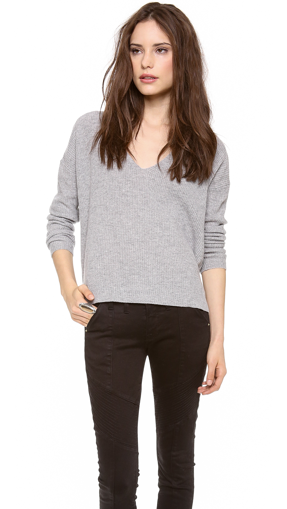 Lyst - Theory Randelle Sweater in Gray