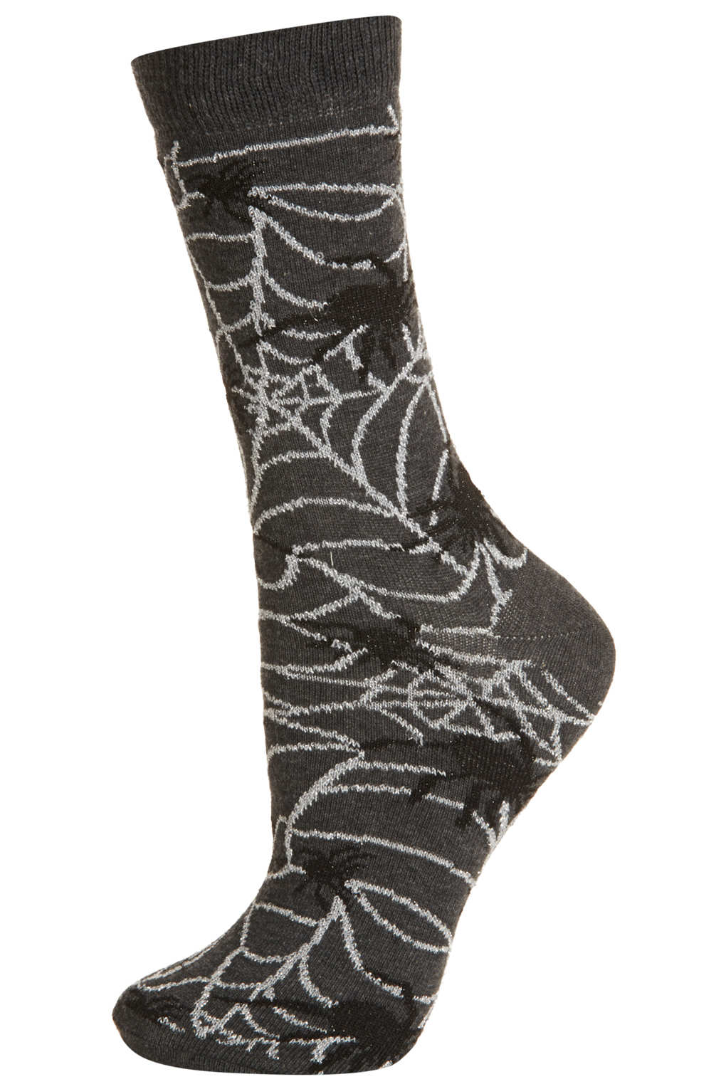 Lyst Lurex Spider Ankle Socks in Gray