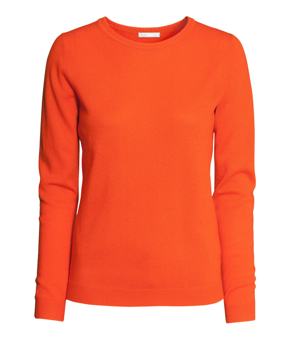 orange cashmere jumper