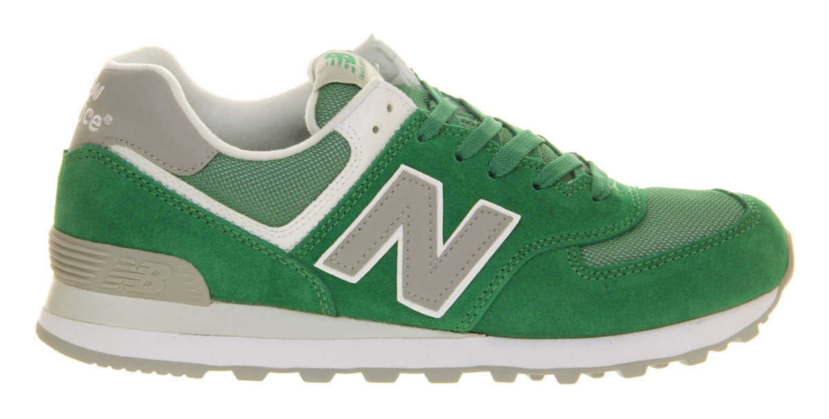 New Balance Green Grey Sneakers for Men Lyst