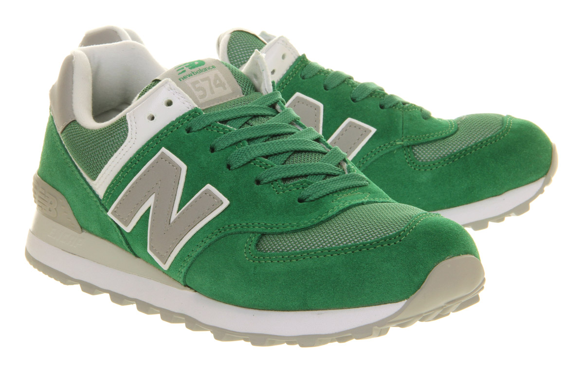 light grey and green sneaker
