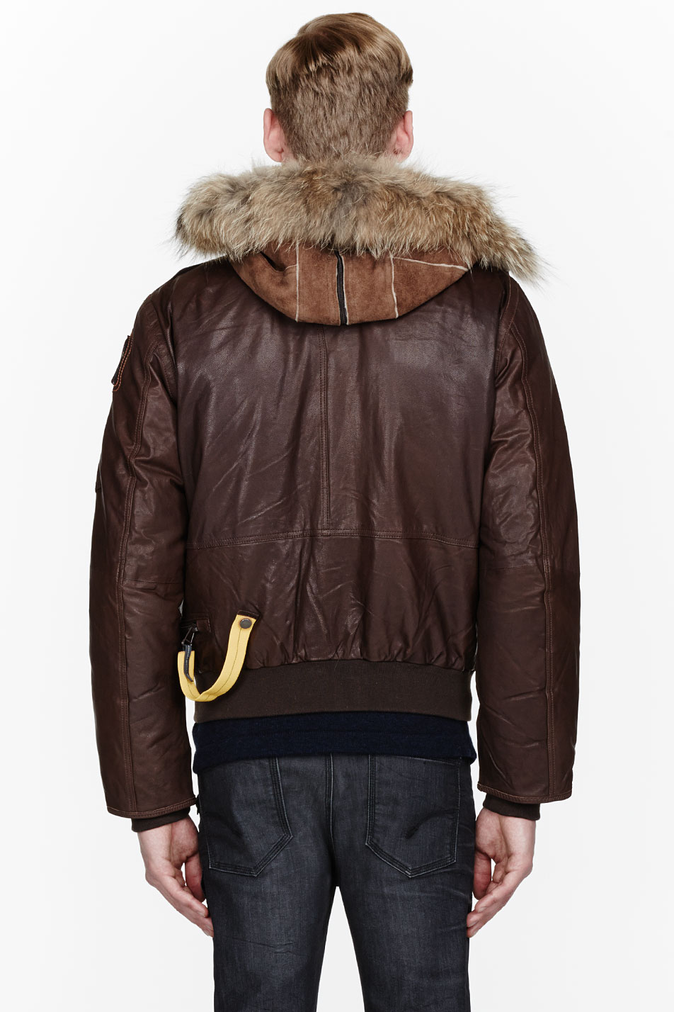 parajumpers distressed leather