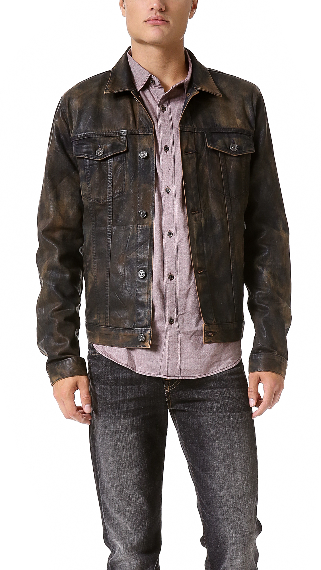 grey camo jean jacket
