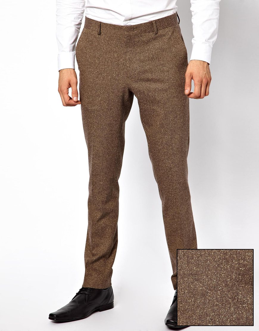 brown skinny trousers