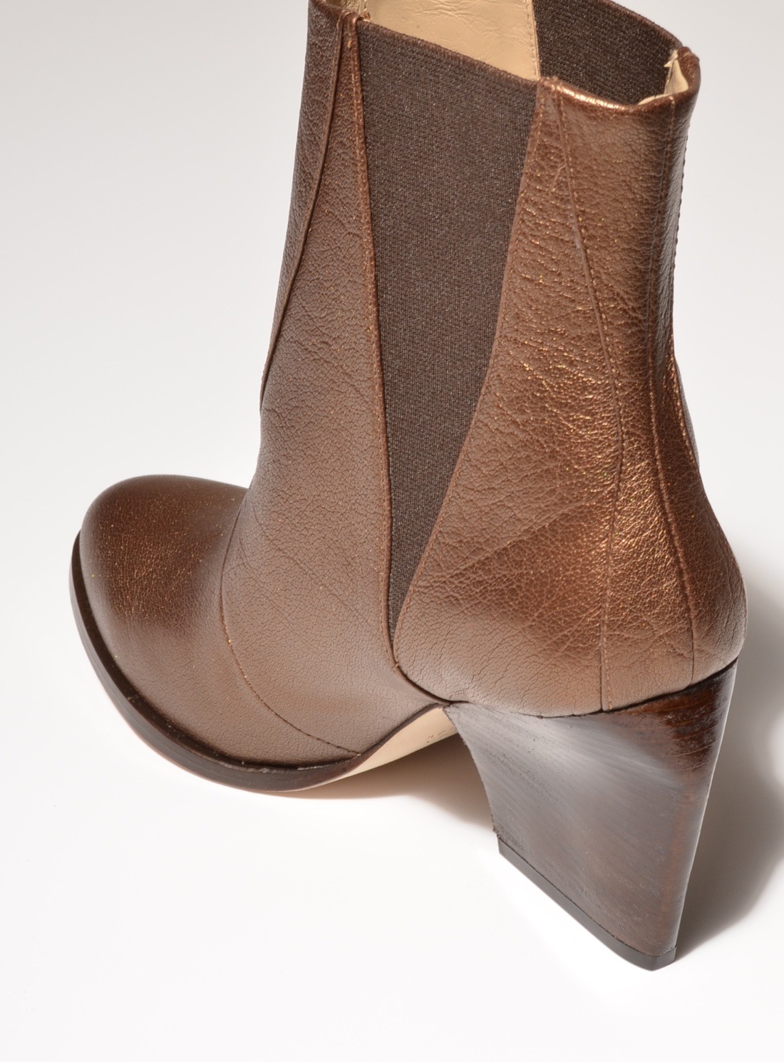 Atalanta Weller Boramir Metallic Tan Ankle Boots By in ...