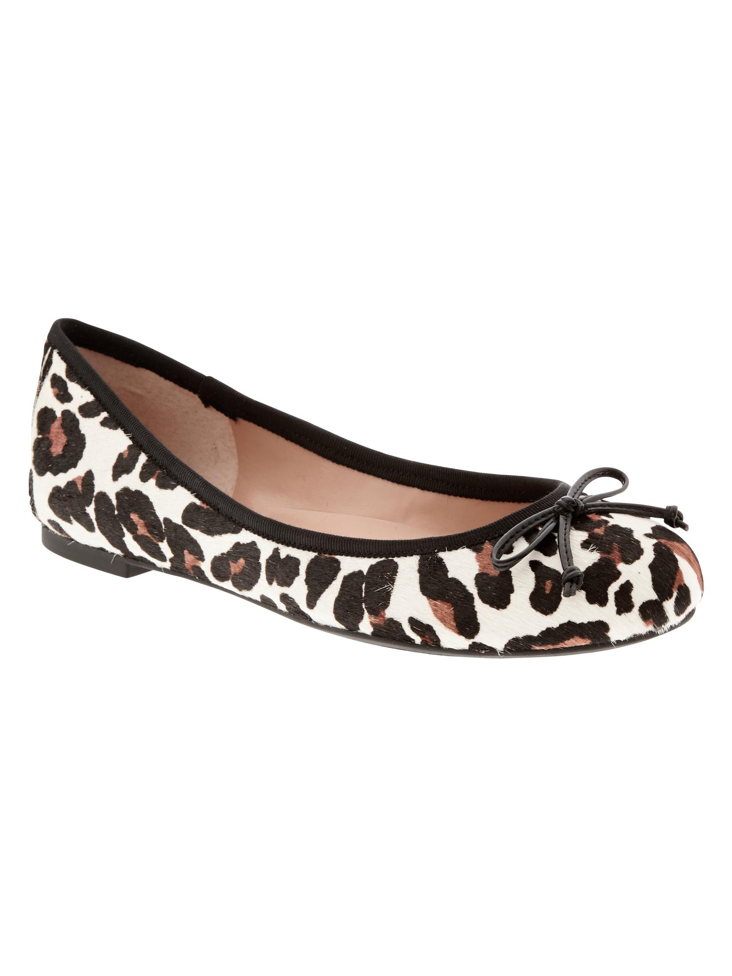 banana republic leopard flats