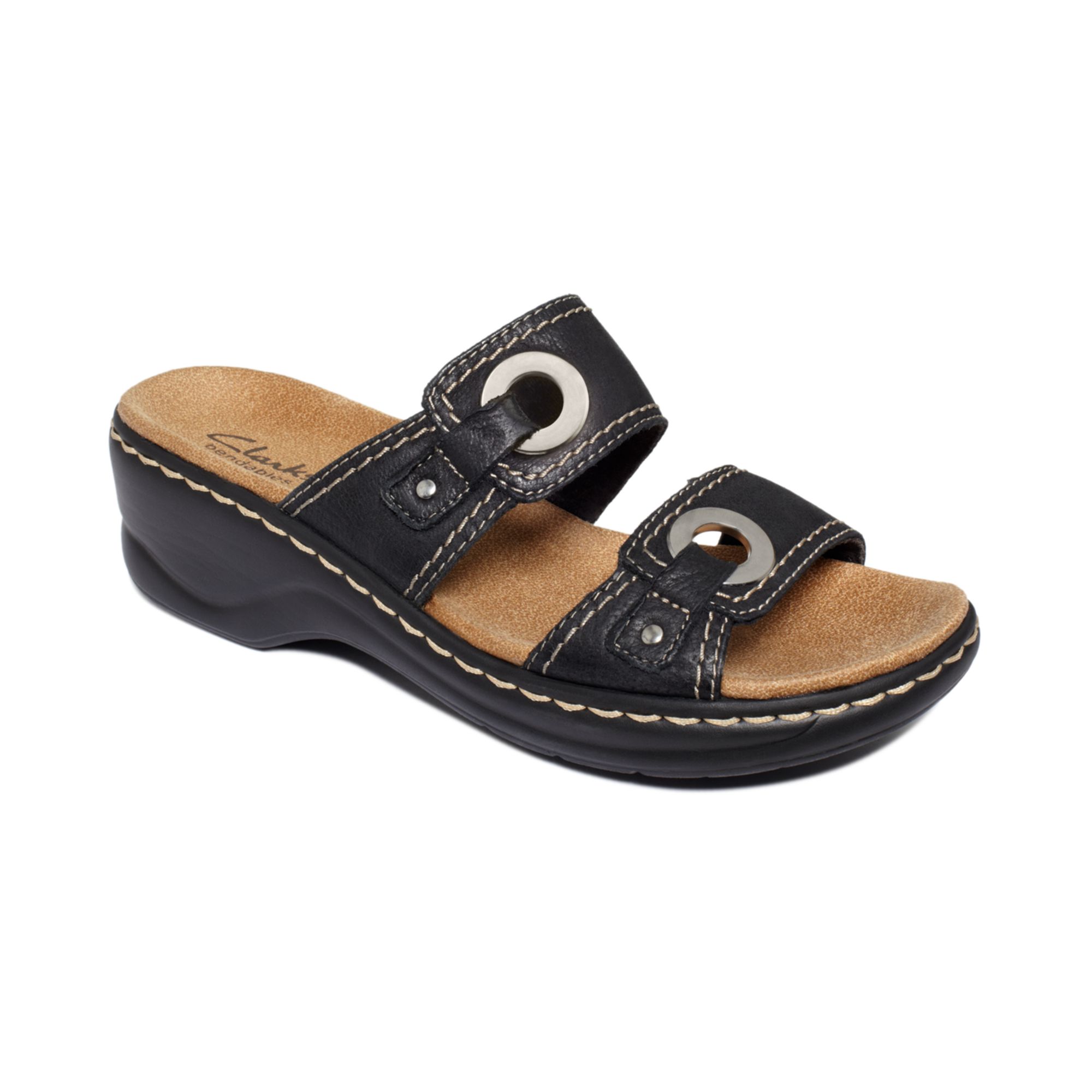 Lyst - Clarks Lexi Willow Slide Sandals in Black