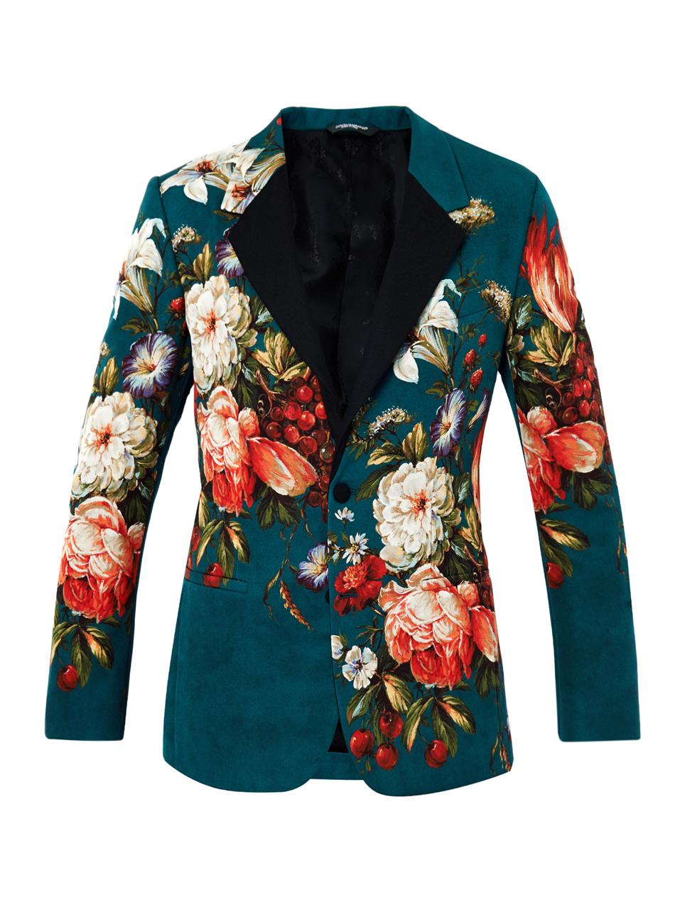 dolce and gabbana floral suit