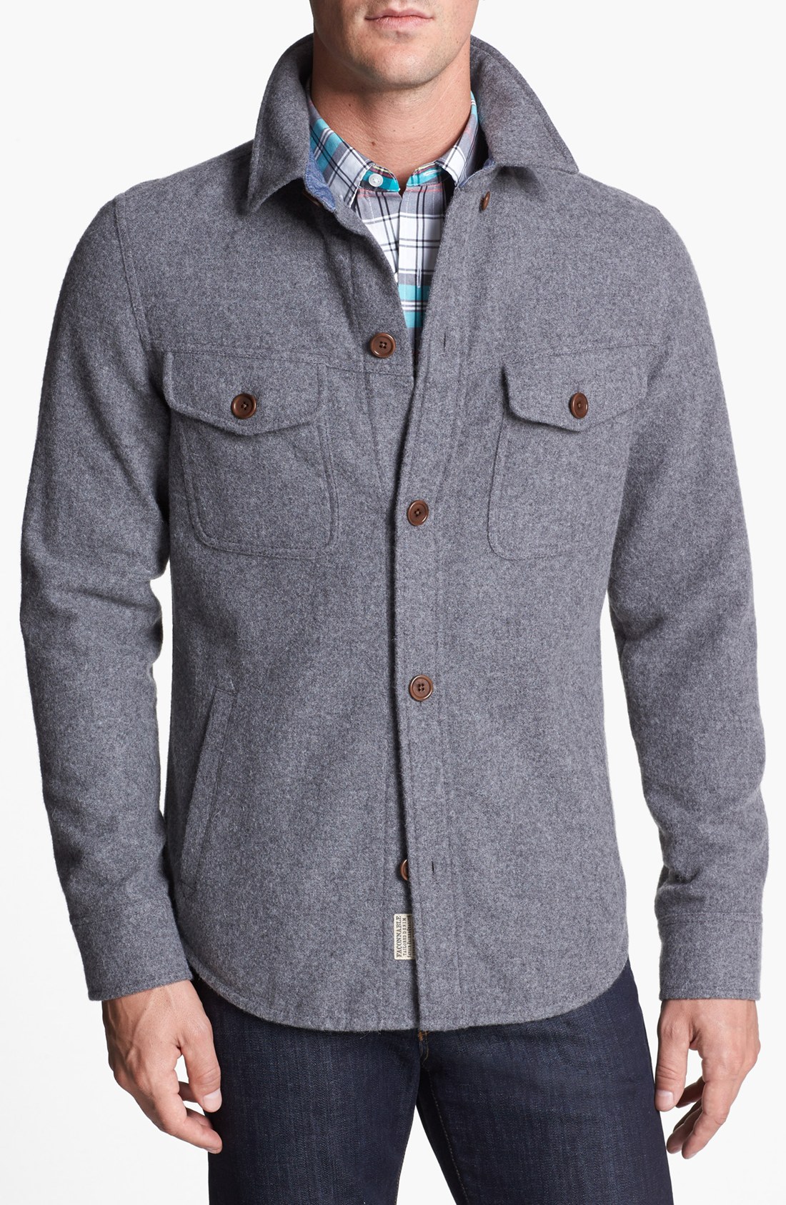 Façonnable Wool Blend Jacket in Gray for Men (Grey Multi) | Lyst