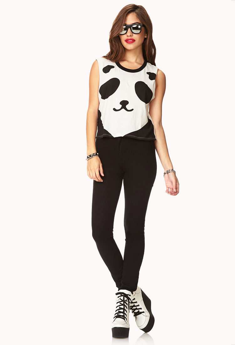 panda crop top forever 21