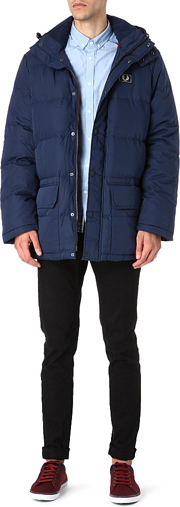 Fred Perry Down Arctic Jacket in Dark Carbon (Blue) for Men - Lyst