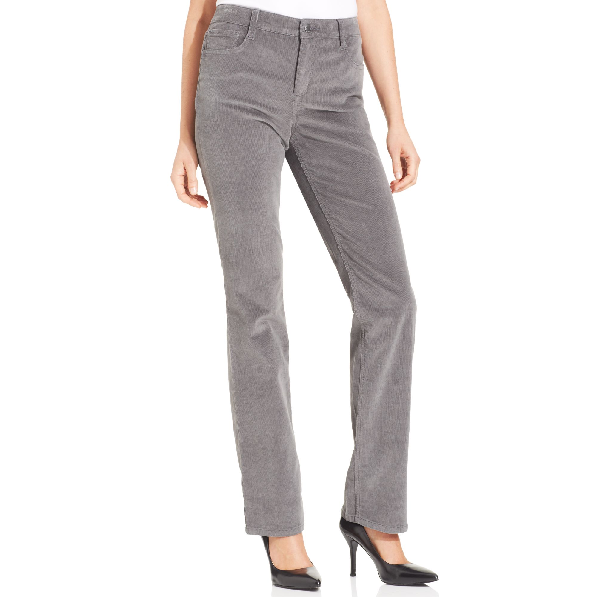 Jones New York Lexington Straight-leg Corduroy in Charcoal Gray (Gray ...