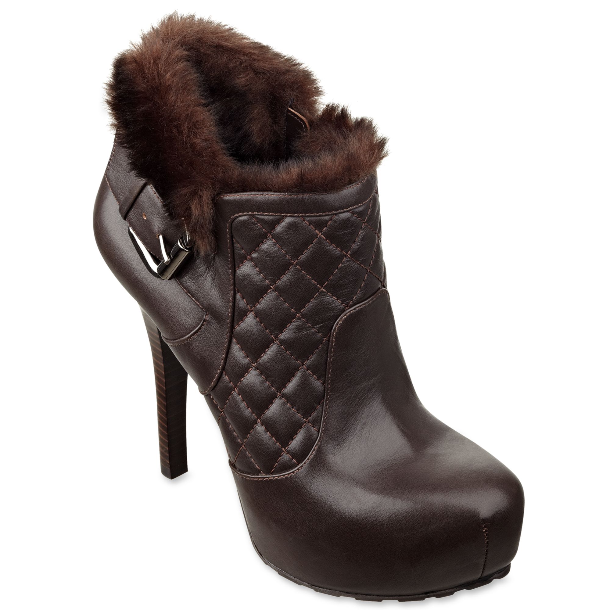 brown guess booties