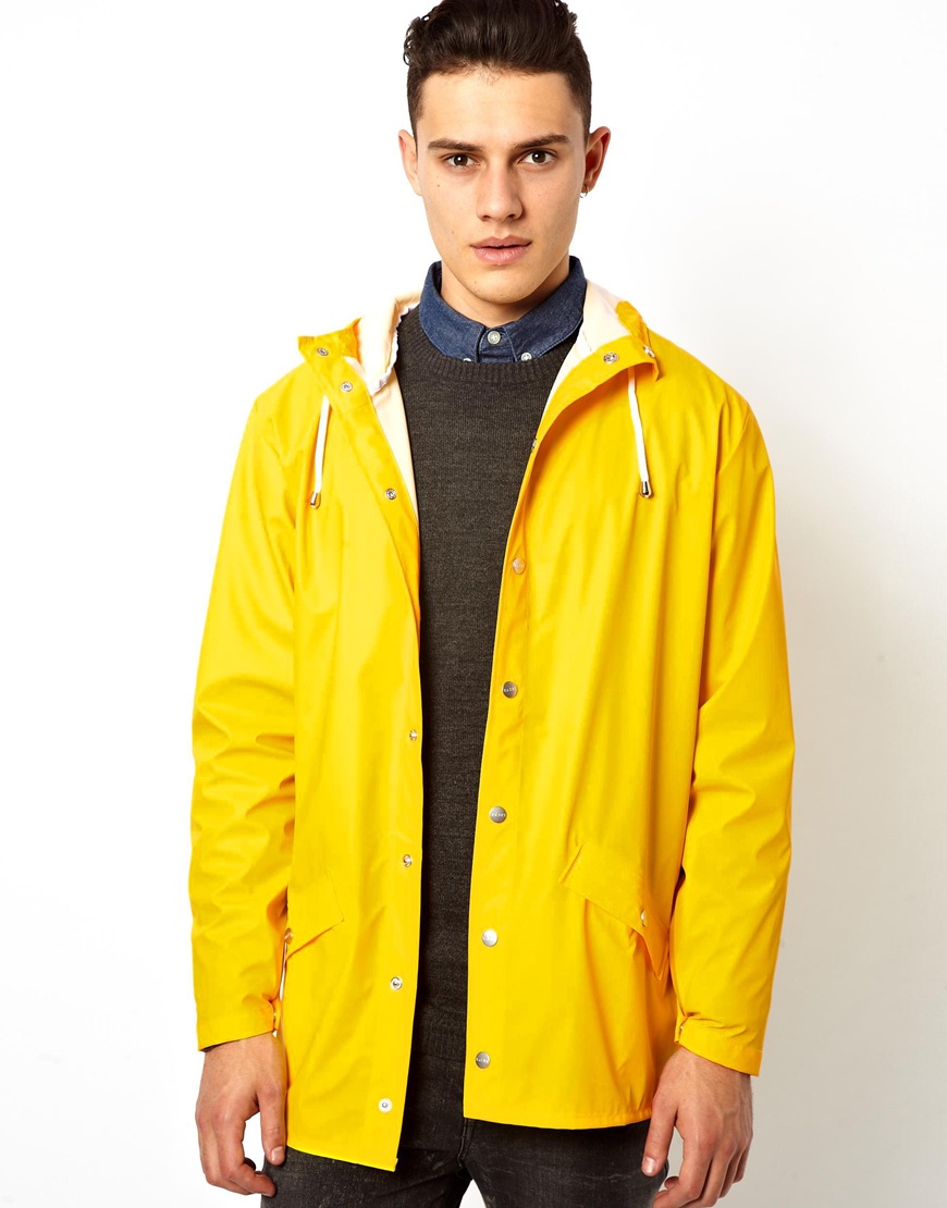 Rains Synthetic Jacket in Yellow for Men - Lyst