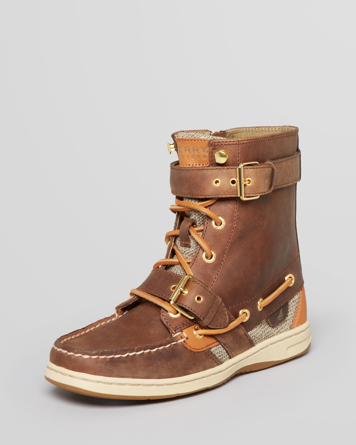 sperry lace up boots