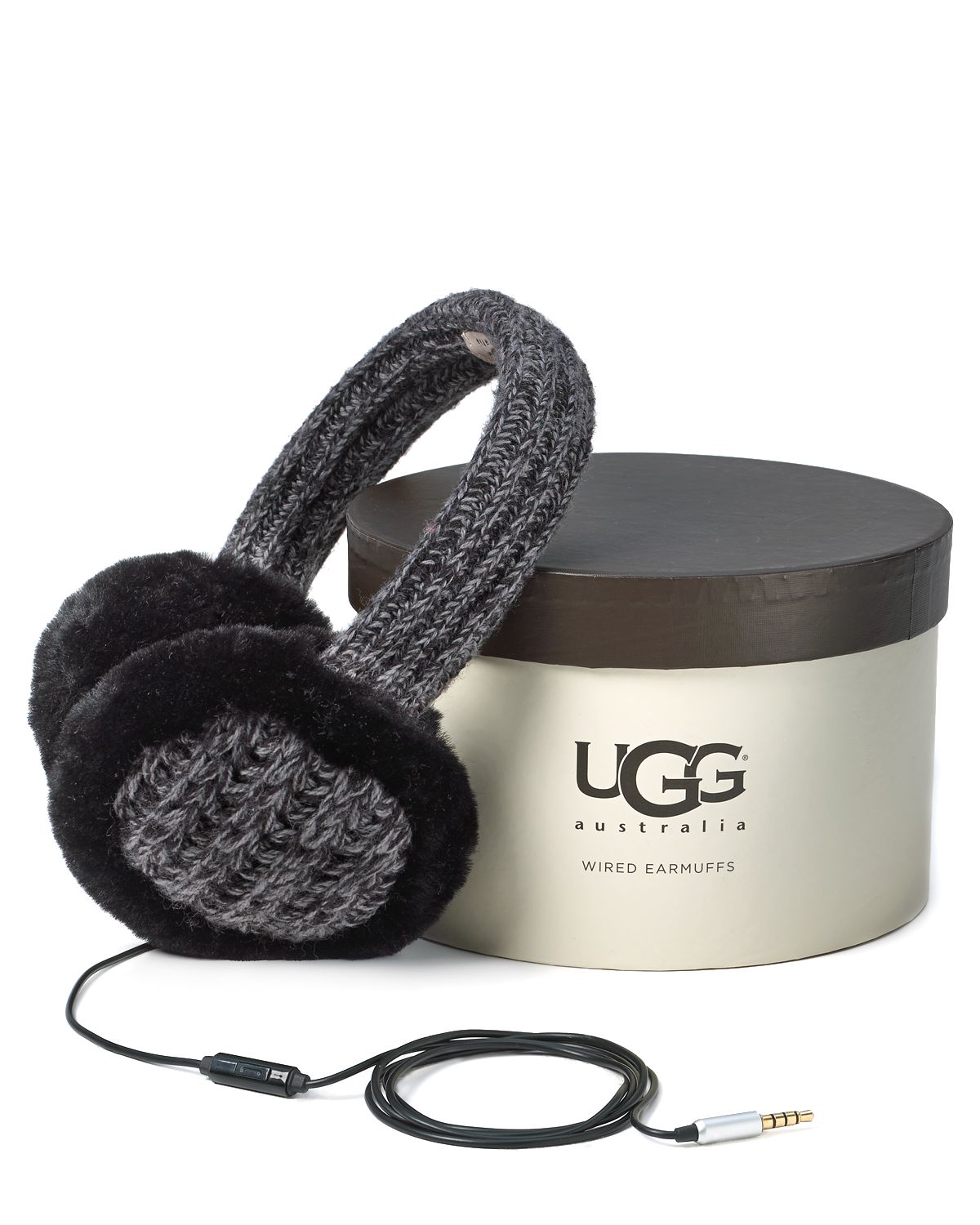 Lyst Ugg Marled Cardy Wired Earmuffs in Black