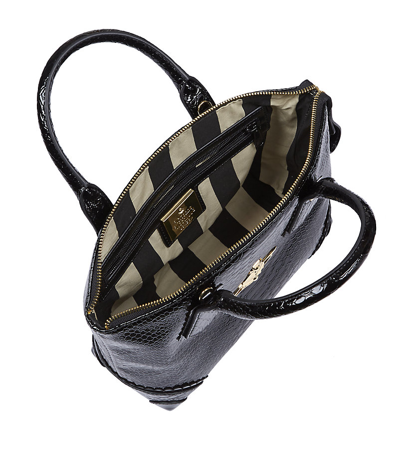 Vivienne Westwood Frilly Snakeskin Tote in Black | Lyst UK