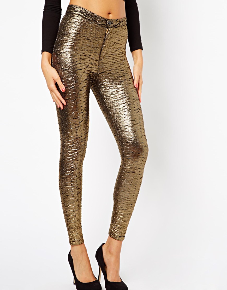 patterned high waisted trousers