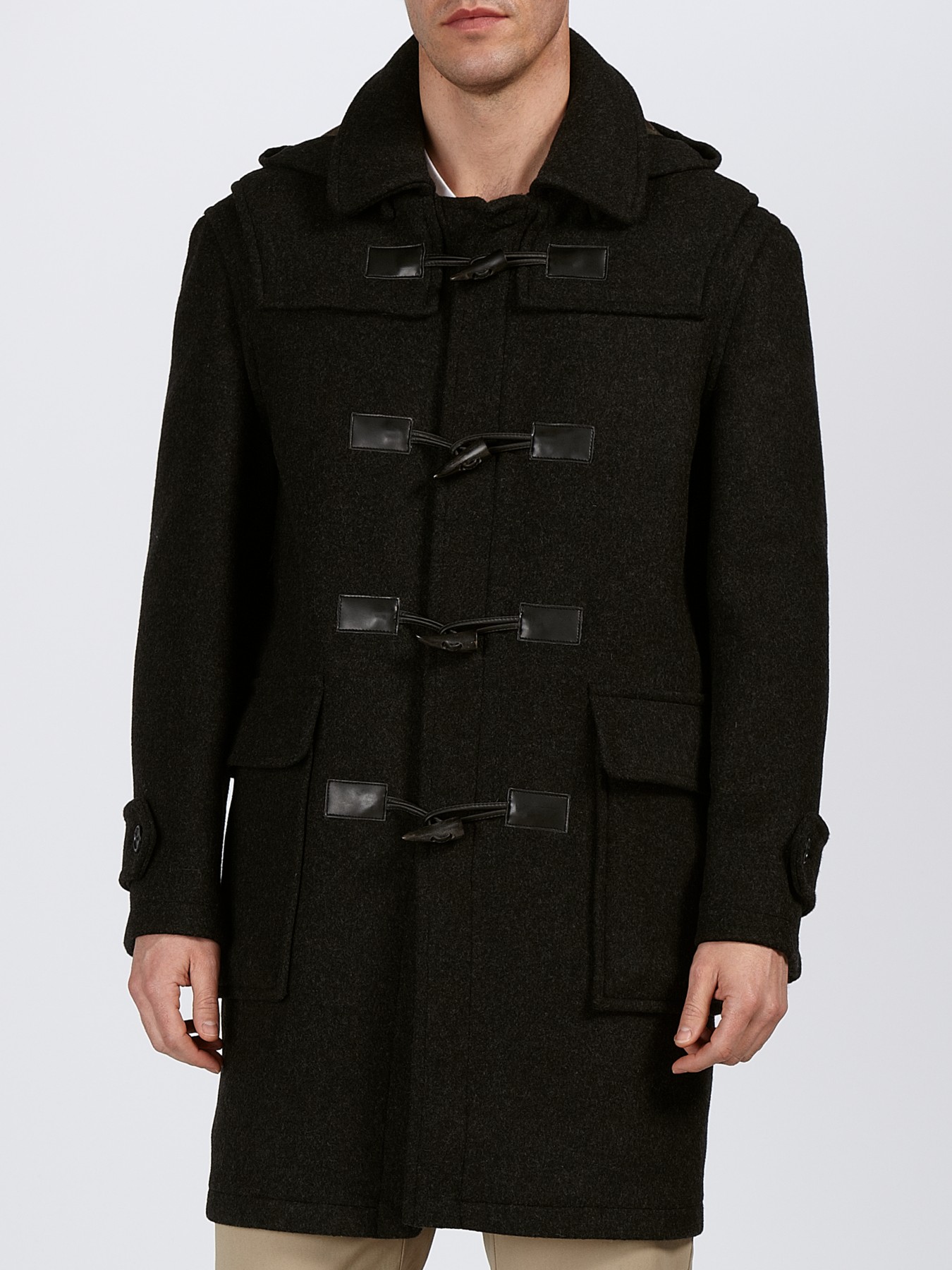 Barbour Classic Wool Duffel Coat in Anthracite (Black) for Men - Lyst