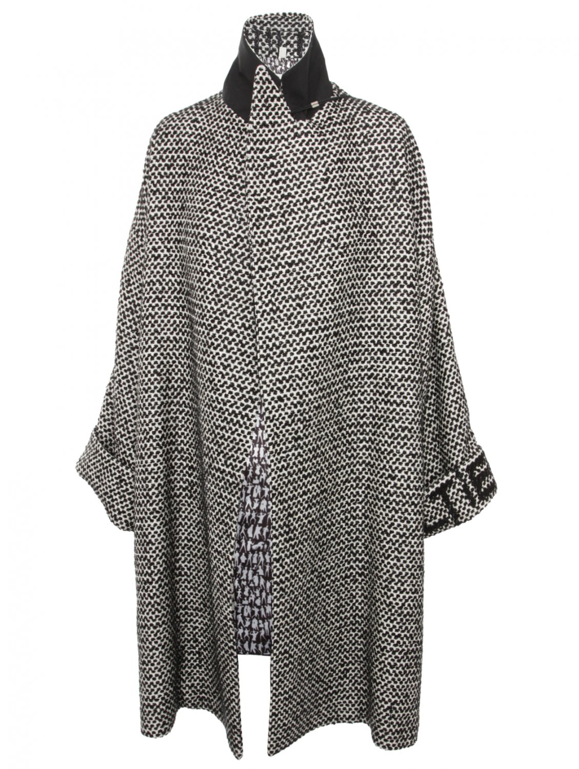 Jean Paul Gaultier Brooks Embroidered Oversized Coat Blackoff White in ...