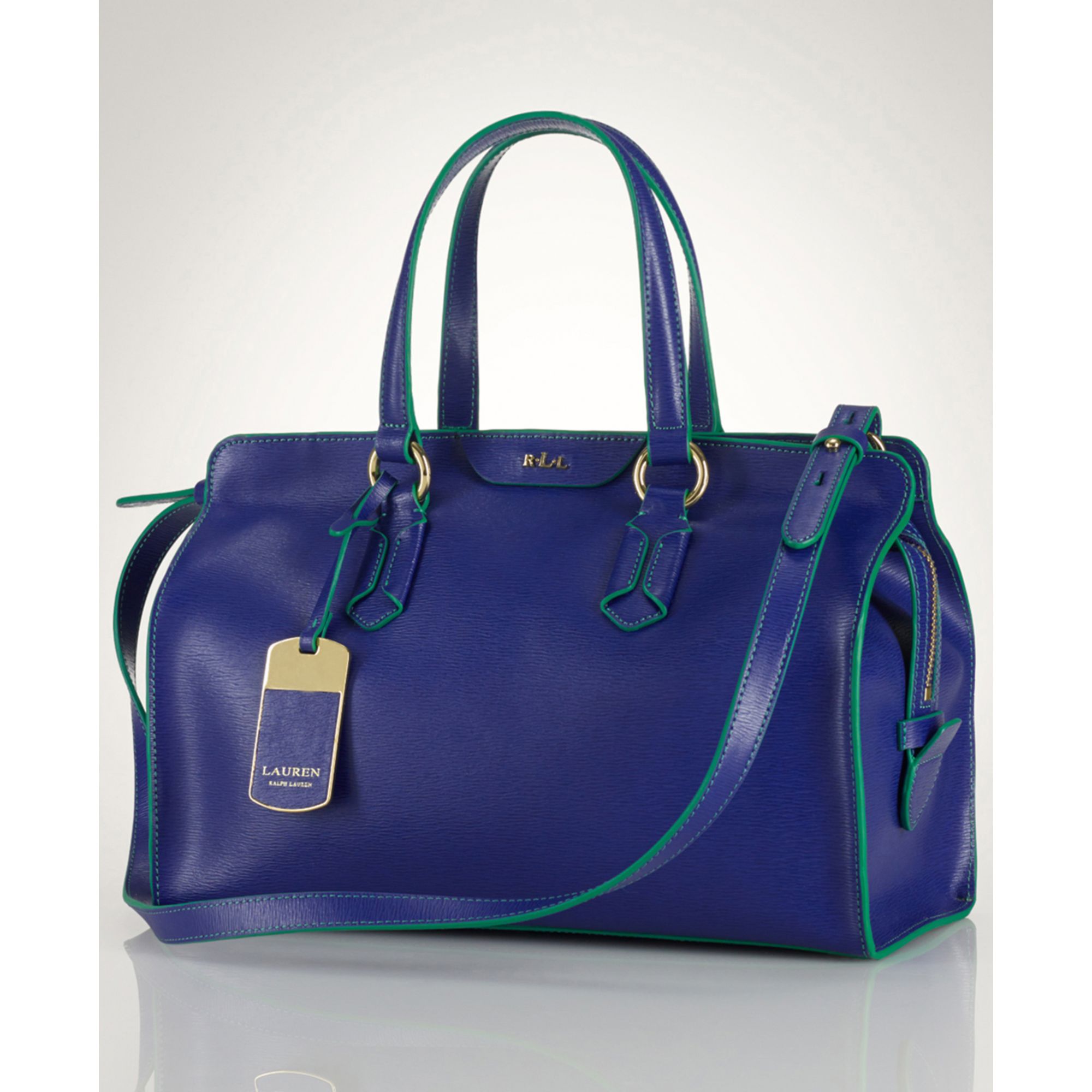 Lauren by Ralph Lauren Tate Satchel in Blue Lyst