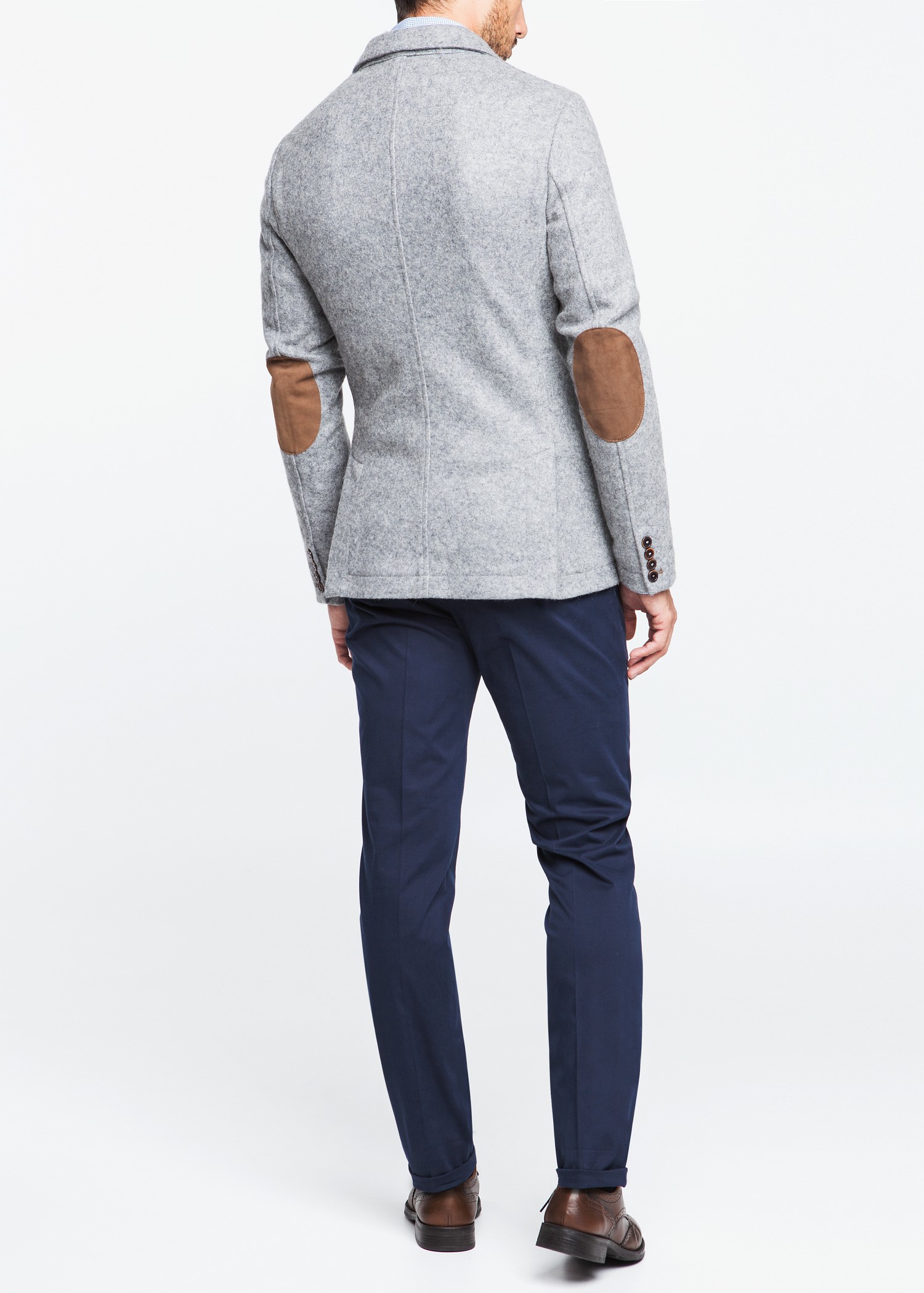 Lyst Mango Suede Elbow Patch Wool Blazer in Gray for Men Lyst Mango Suede Elbow Patch Wool Blazer in Gray for Men