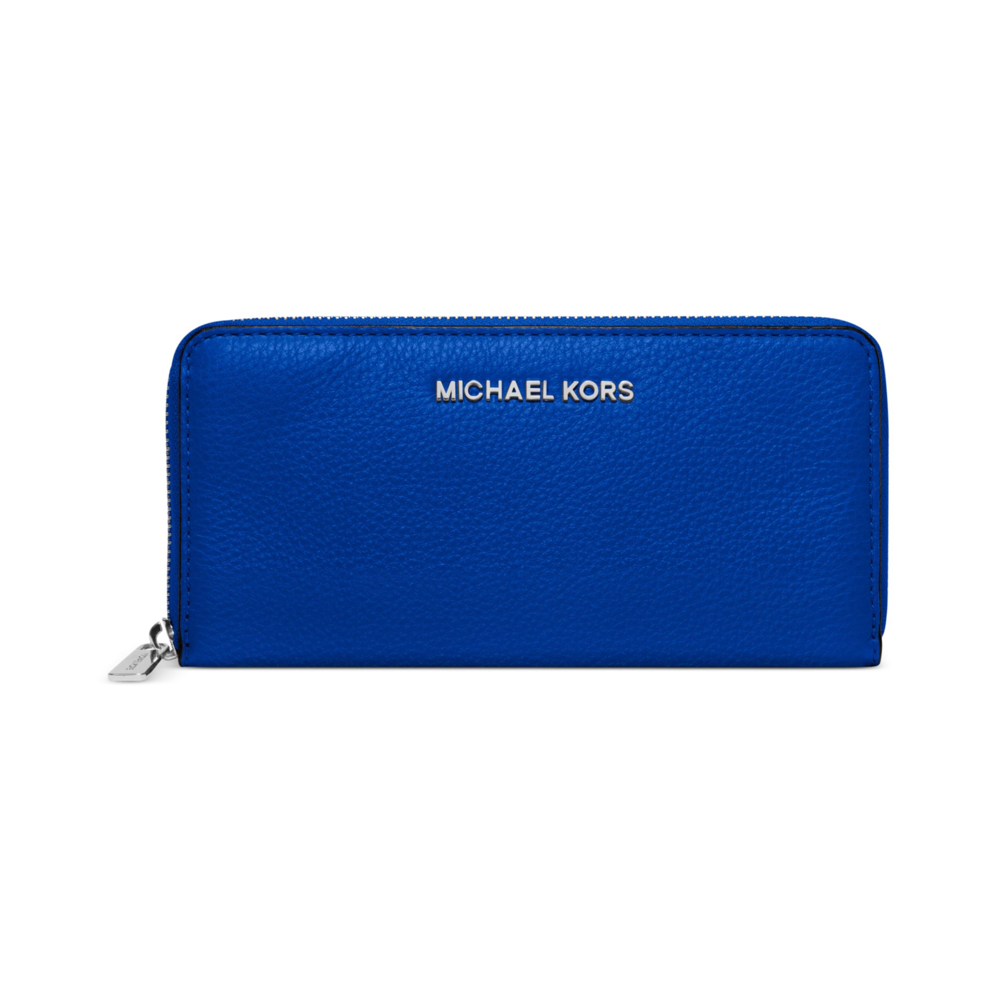 Michael Kors Bedford Zip Around Continental Wallet in Blue | Lyst