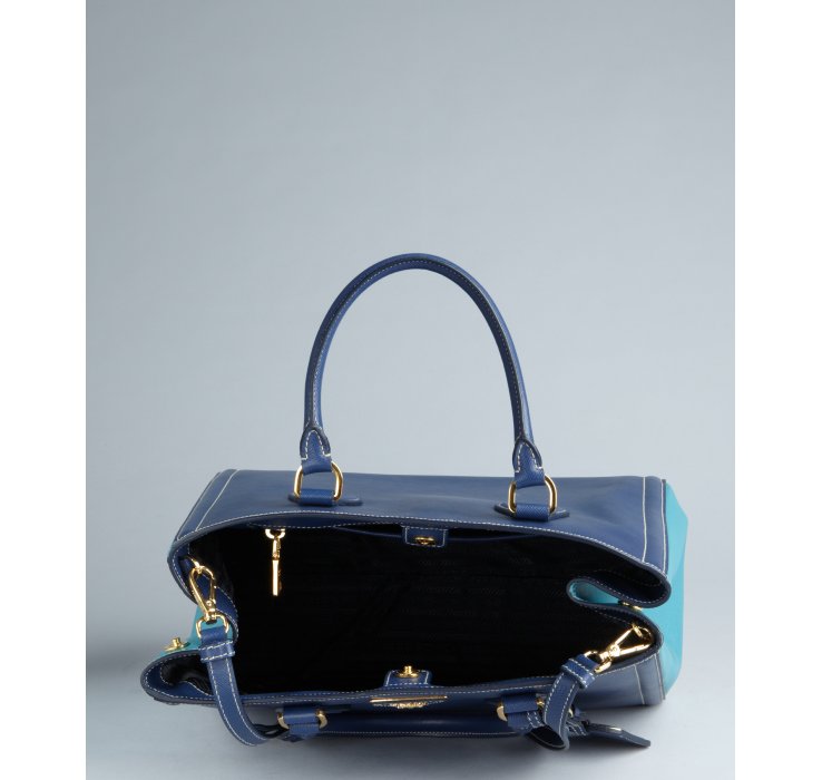 prada turquoise leather handbag  