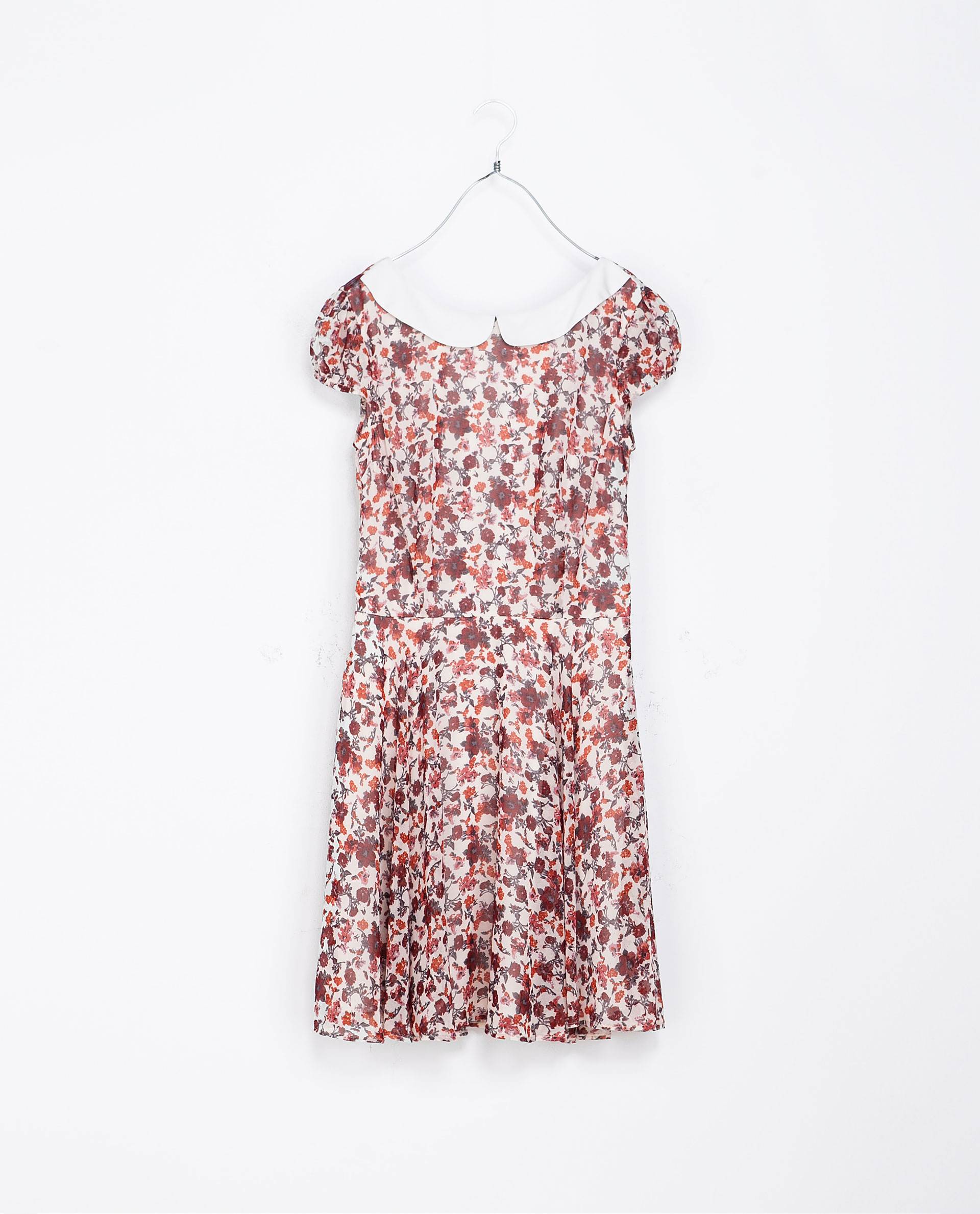 zara floral dress purple