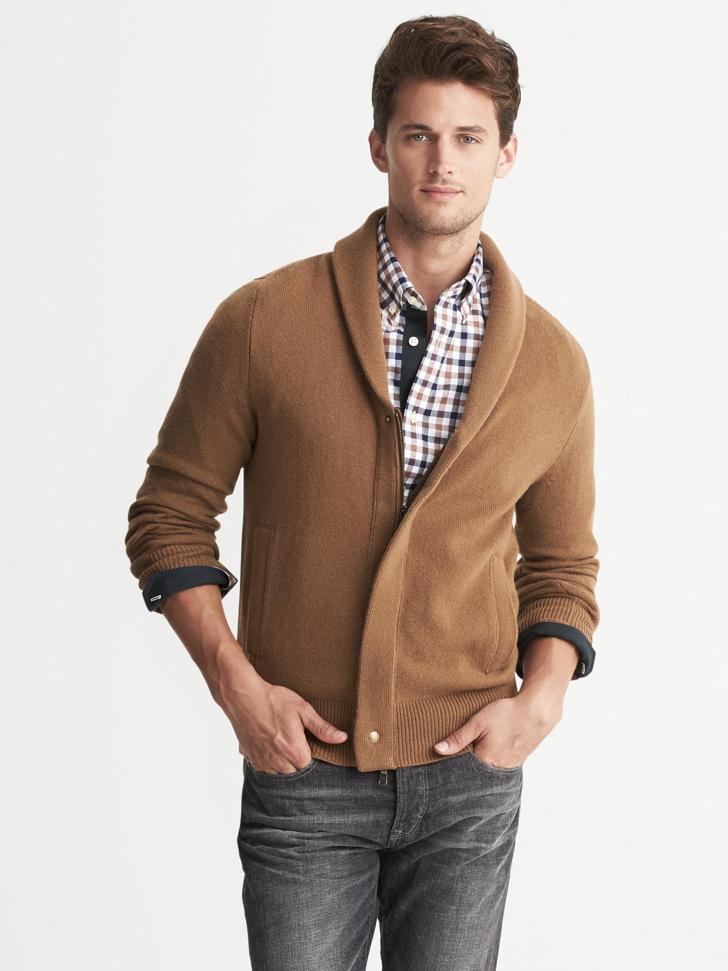 banana republic men's cardigans