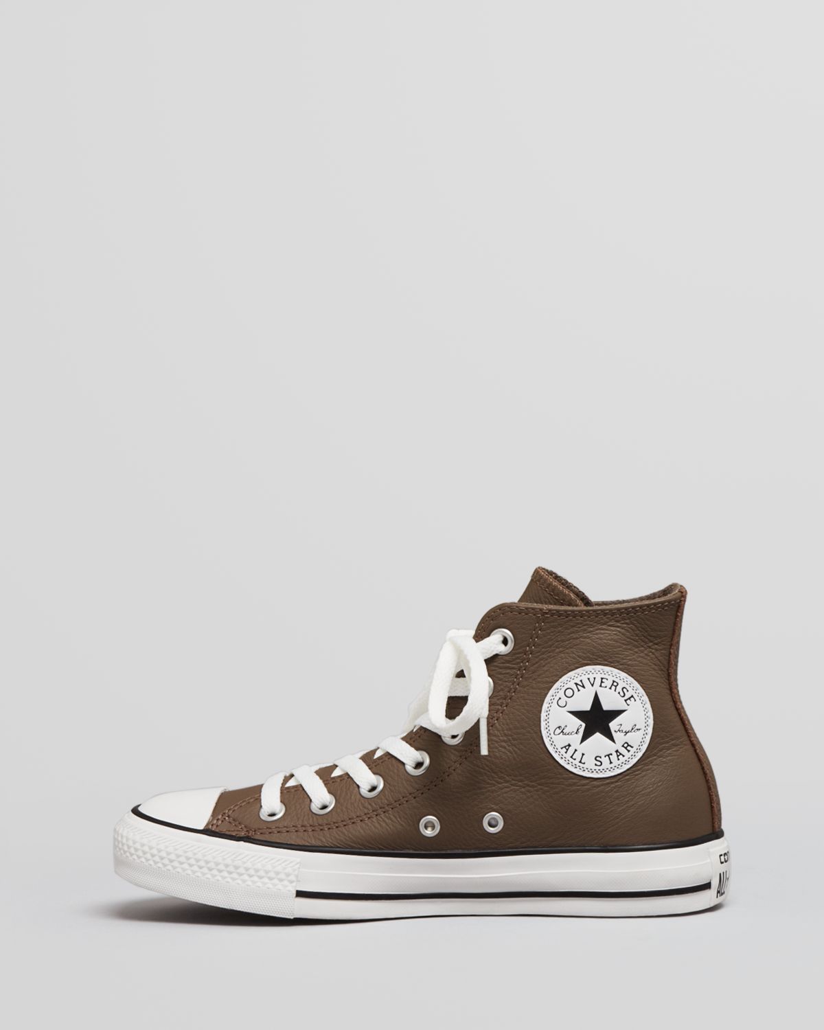 Converse Unisex Leather High Tops Chuck Taylor in Brown | Lyst