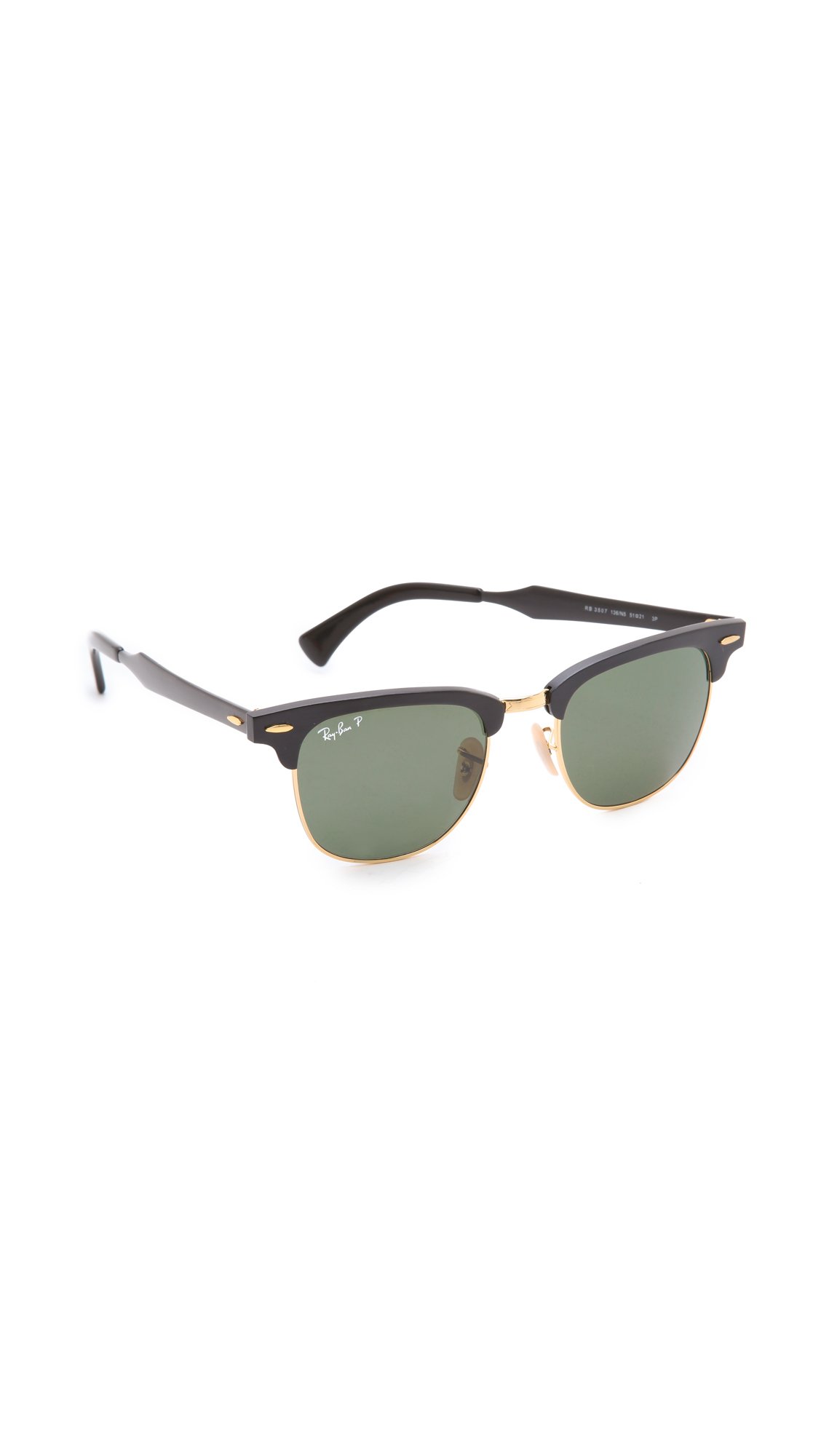 Ray-Ban Oversized Two Tone Clubmaster Sunglasses in Black | Lyst