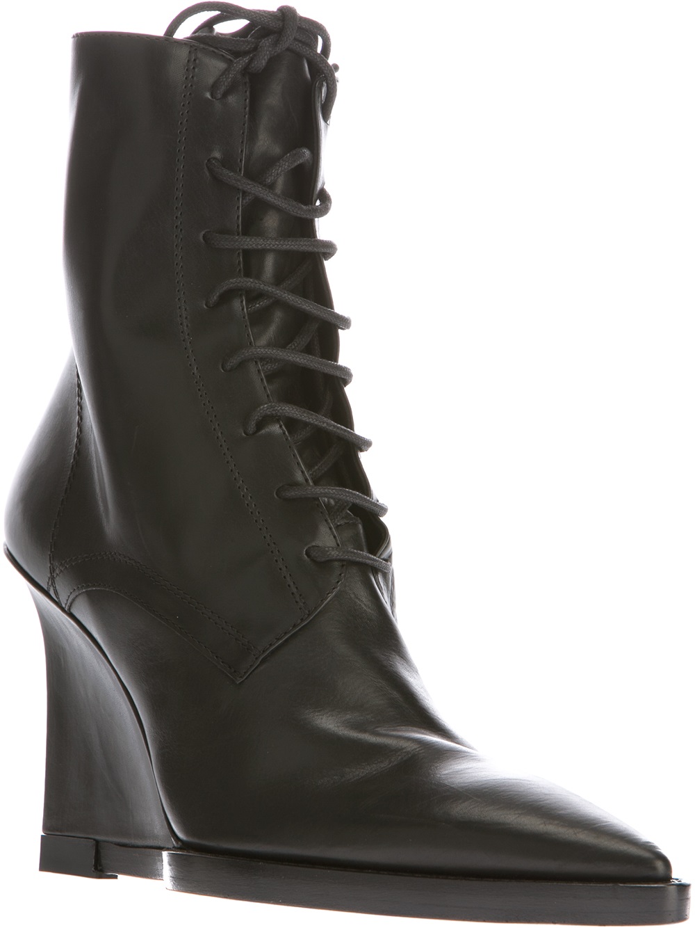 ann demeulemeester tapered heel ankle boots