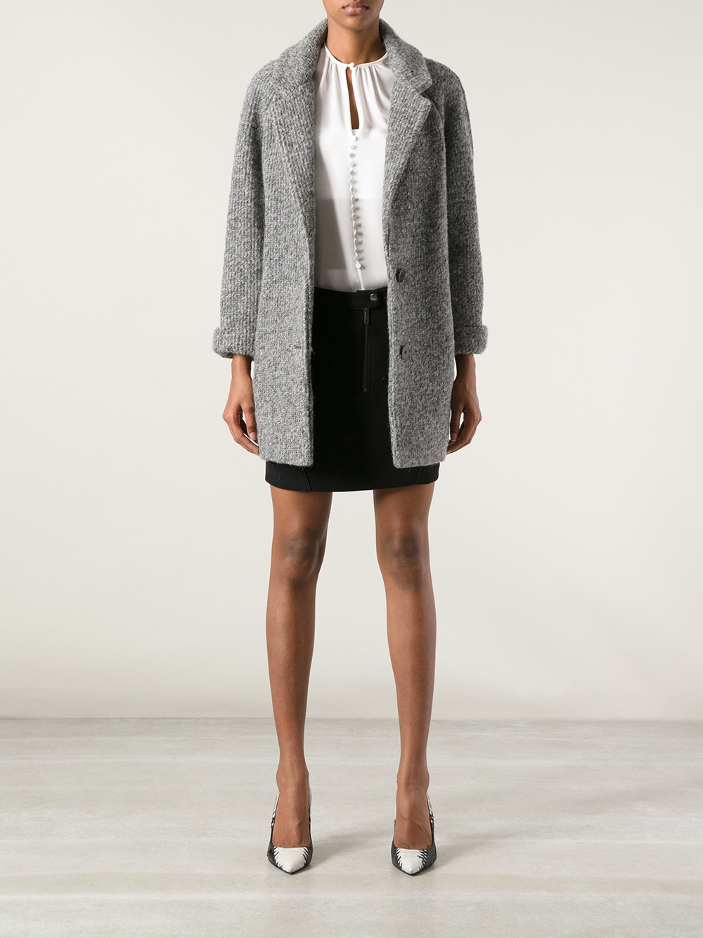 structured cardigan
